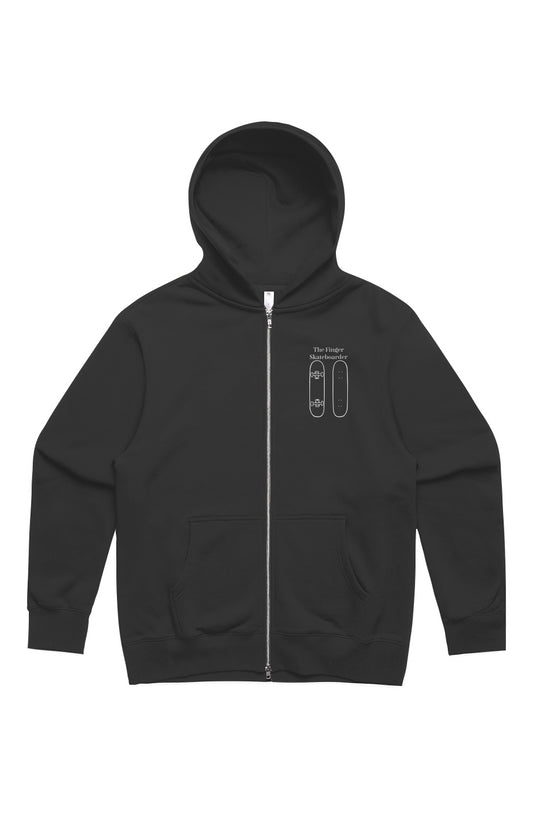 The Finger Skateboarder Classic Heavy Zip Premium Hoodie
