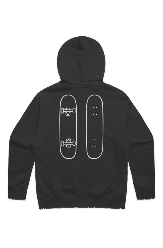 The Finger Skateboarder Classic Heavy Zip Premium Hoodie
